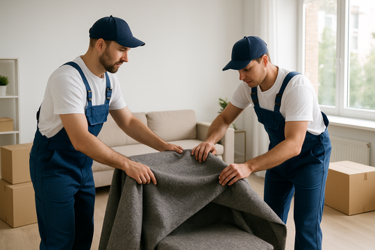 Umzugshelfer in Neuss beim professionellen Möbeltransport